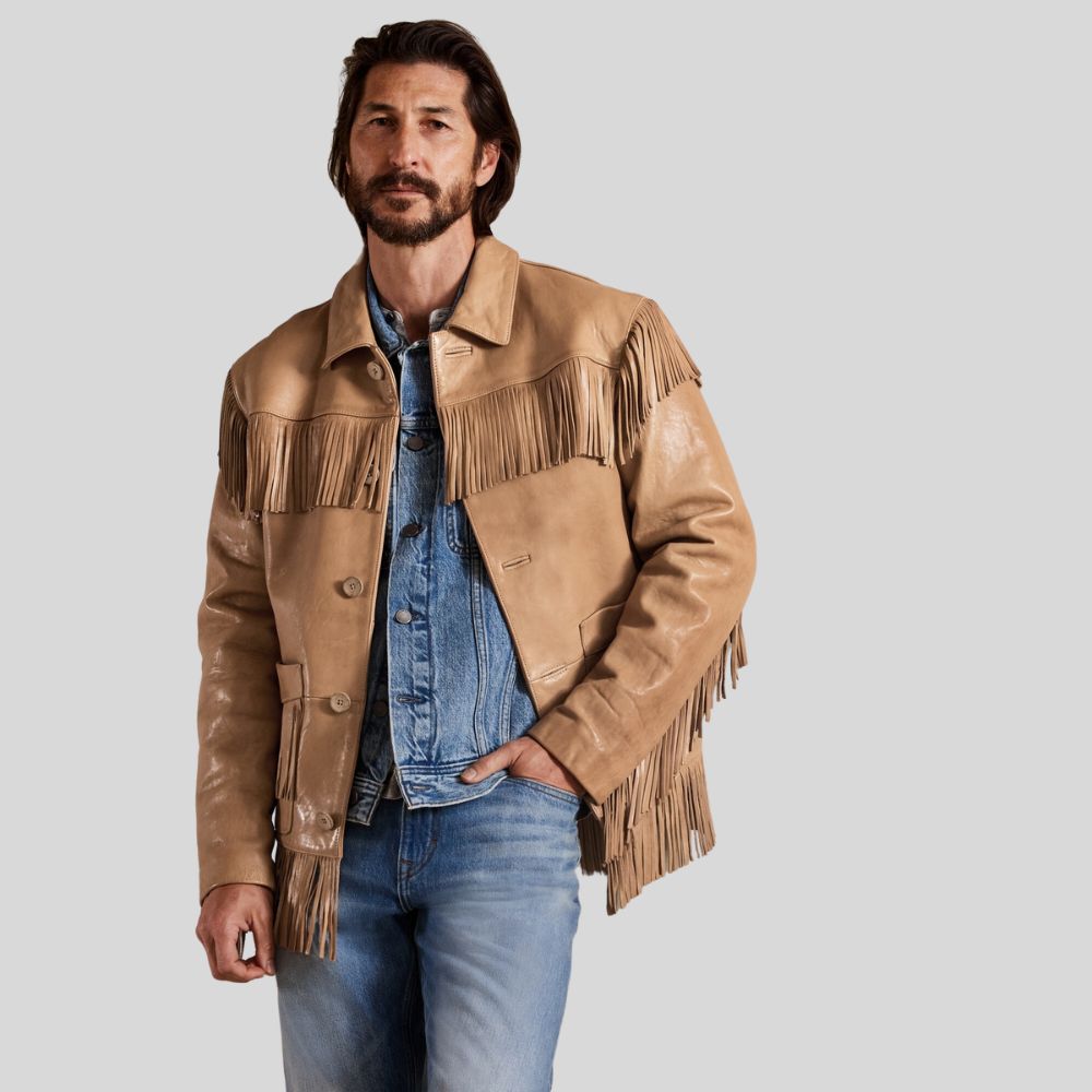 Veste western pour homme avec franges classiques – Style intemporel