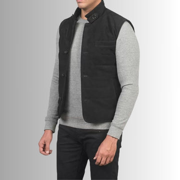 Gilet en cuir élégant pour homme – attrait emblématique de l'Ouest