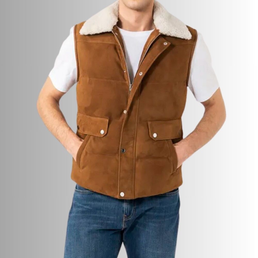 Gilet en cuir western pour homme – Robuste et raffiné