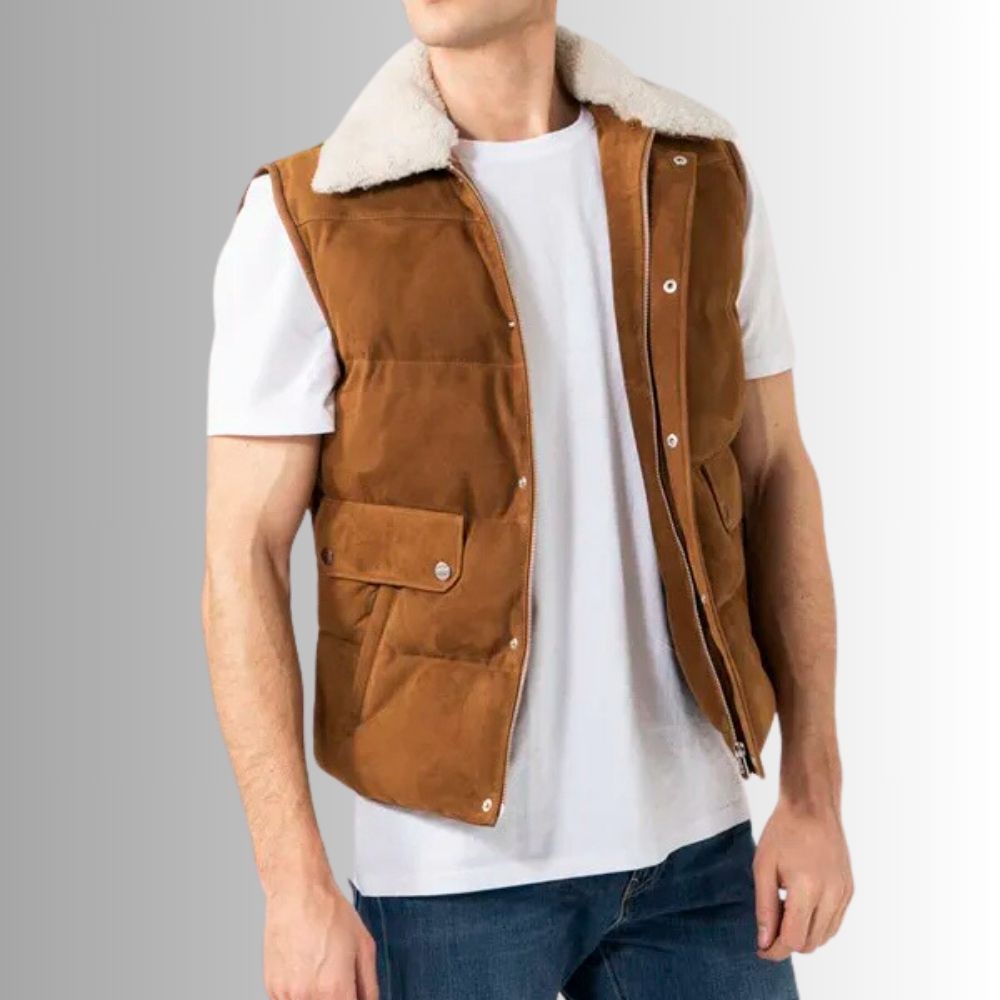 Gilet en cuir western pour homme – Robuste et raffiné