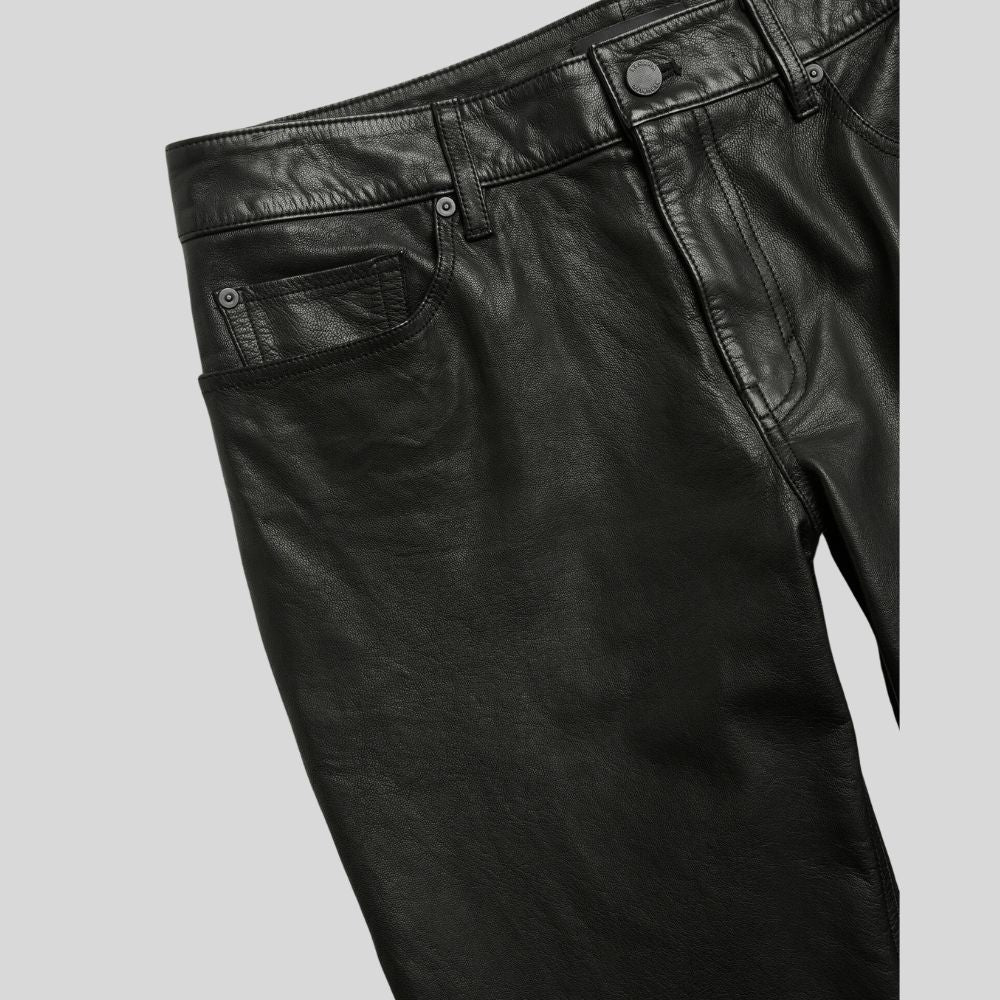 Pantalon en cuir pour homme – Coupe slim, déclaration audacieuse