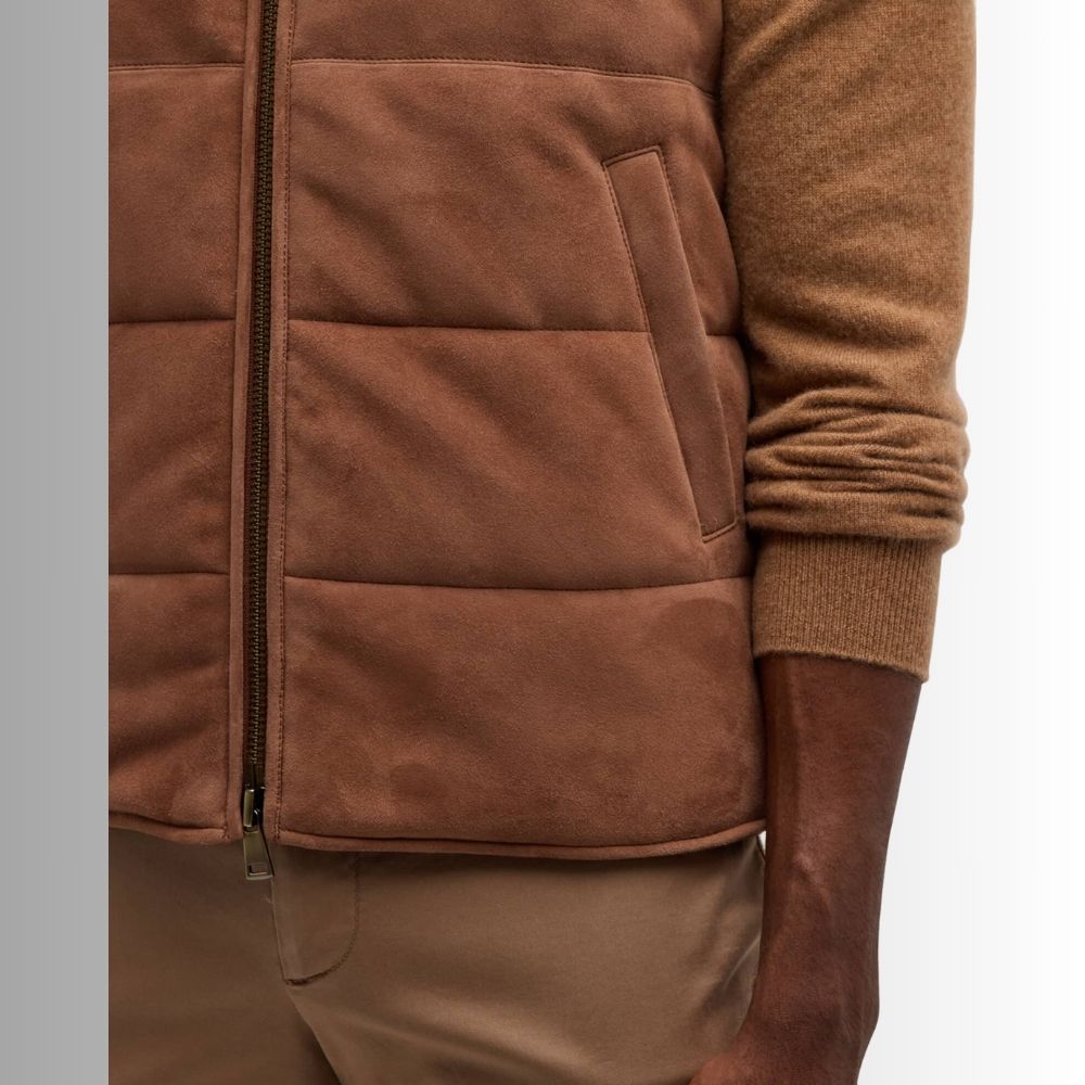 Gilet en cuir western pour homme – Design intemporel en cuir de vache