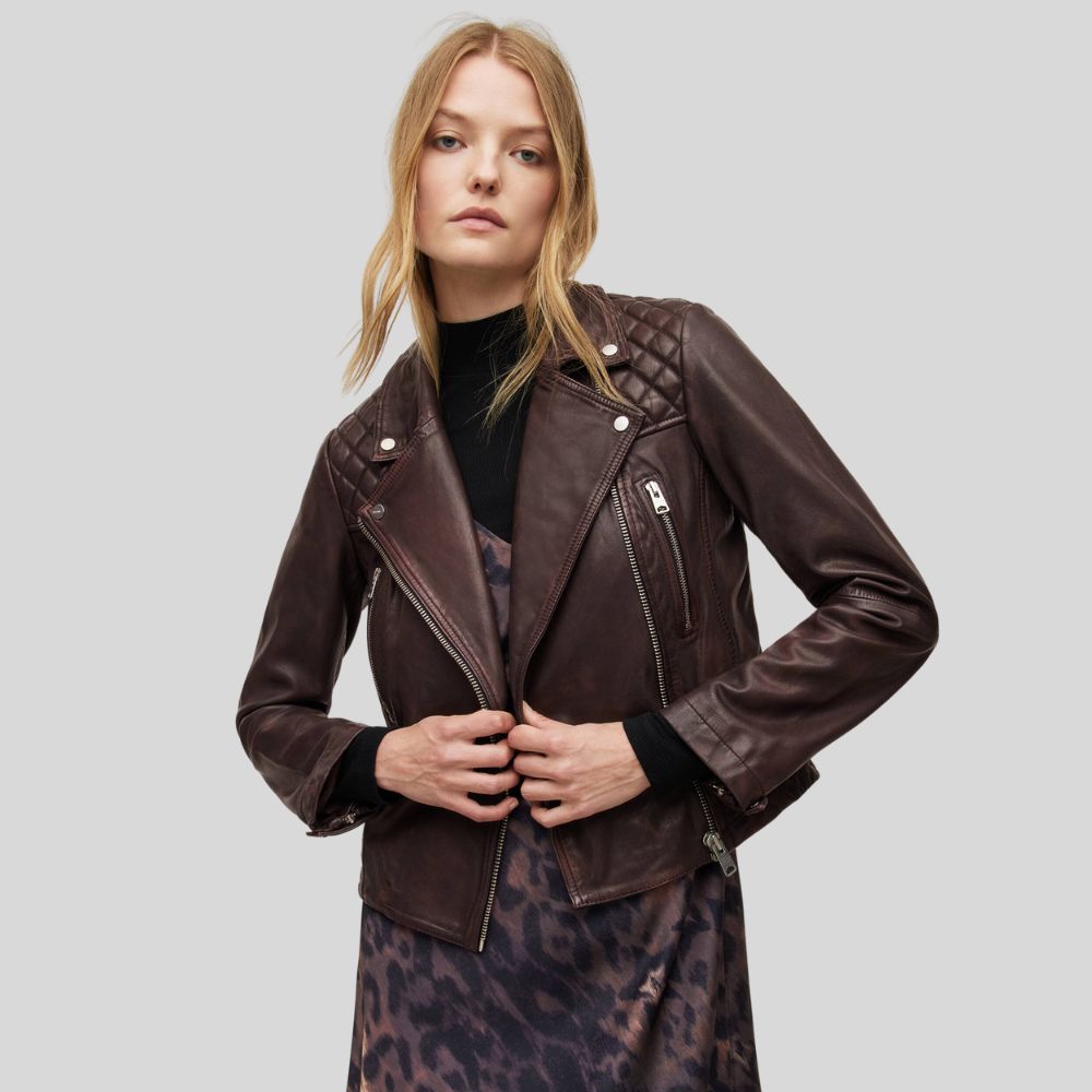 Veste en cuir vintage pour femme – Style intemporel pour les femmes