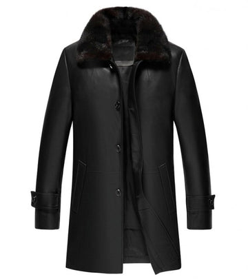 Trench-coat en cuir de qualité supérieure pour homme – Protection ultime pour l’hiver