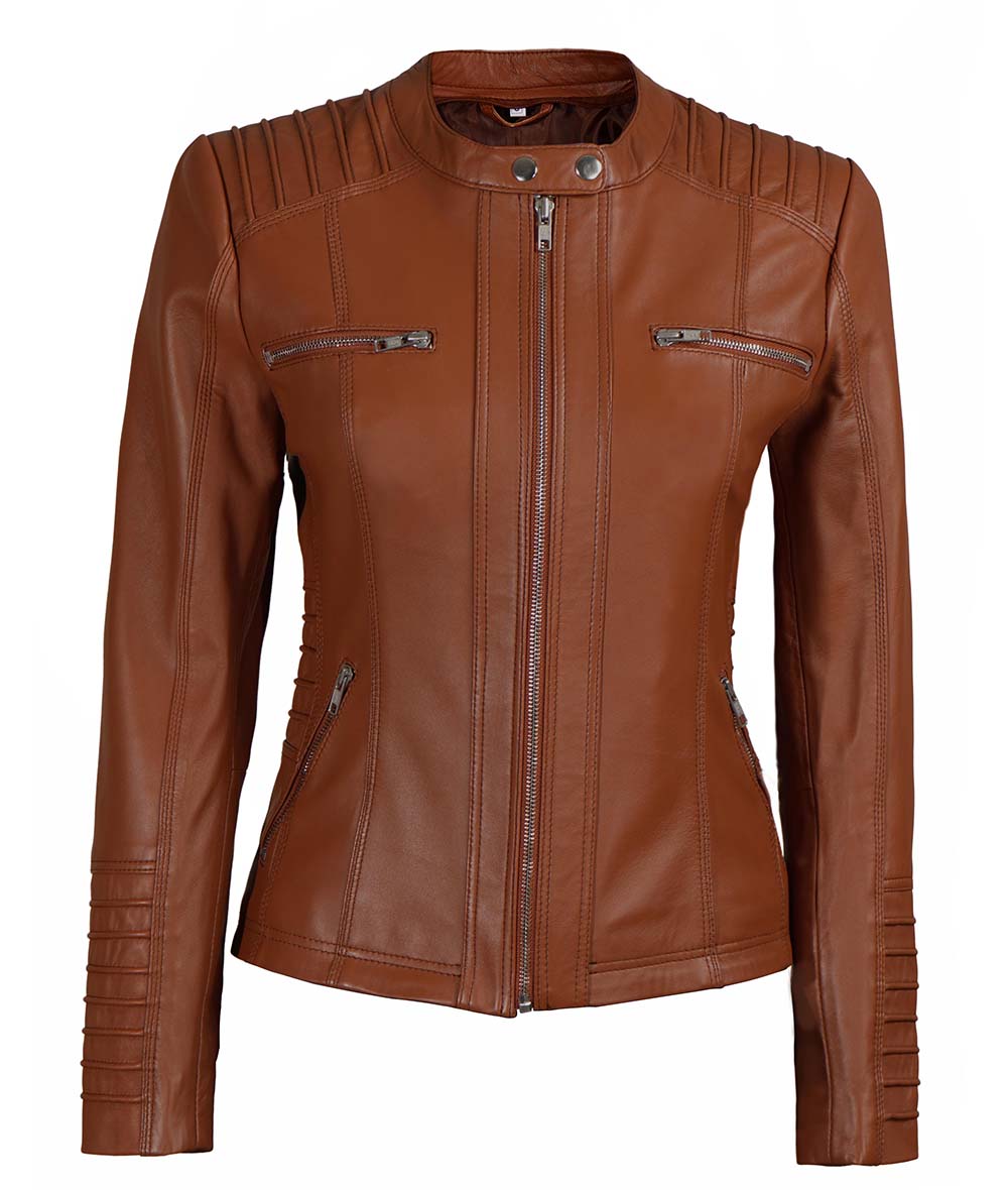 Veste de moto en cuir pour femme – Robuste et raffinée