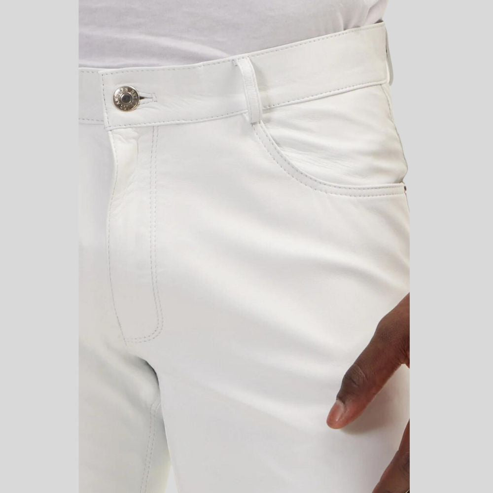 Pantalon slim en cuir pour homme – Parfait pour toutes les occasions