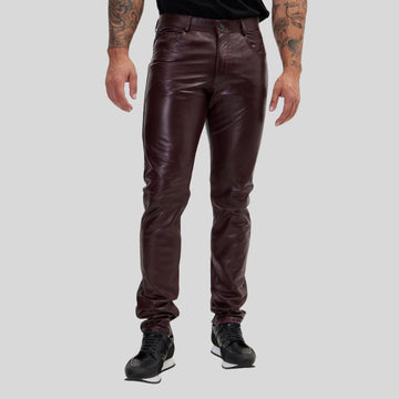 Pantalon slim en cuir pour homme – élégant et stylé