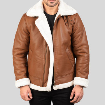 Blouson en cuir avec doublure en peau de mouton - Un incontournable de l'hiver