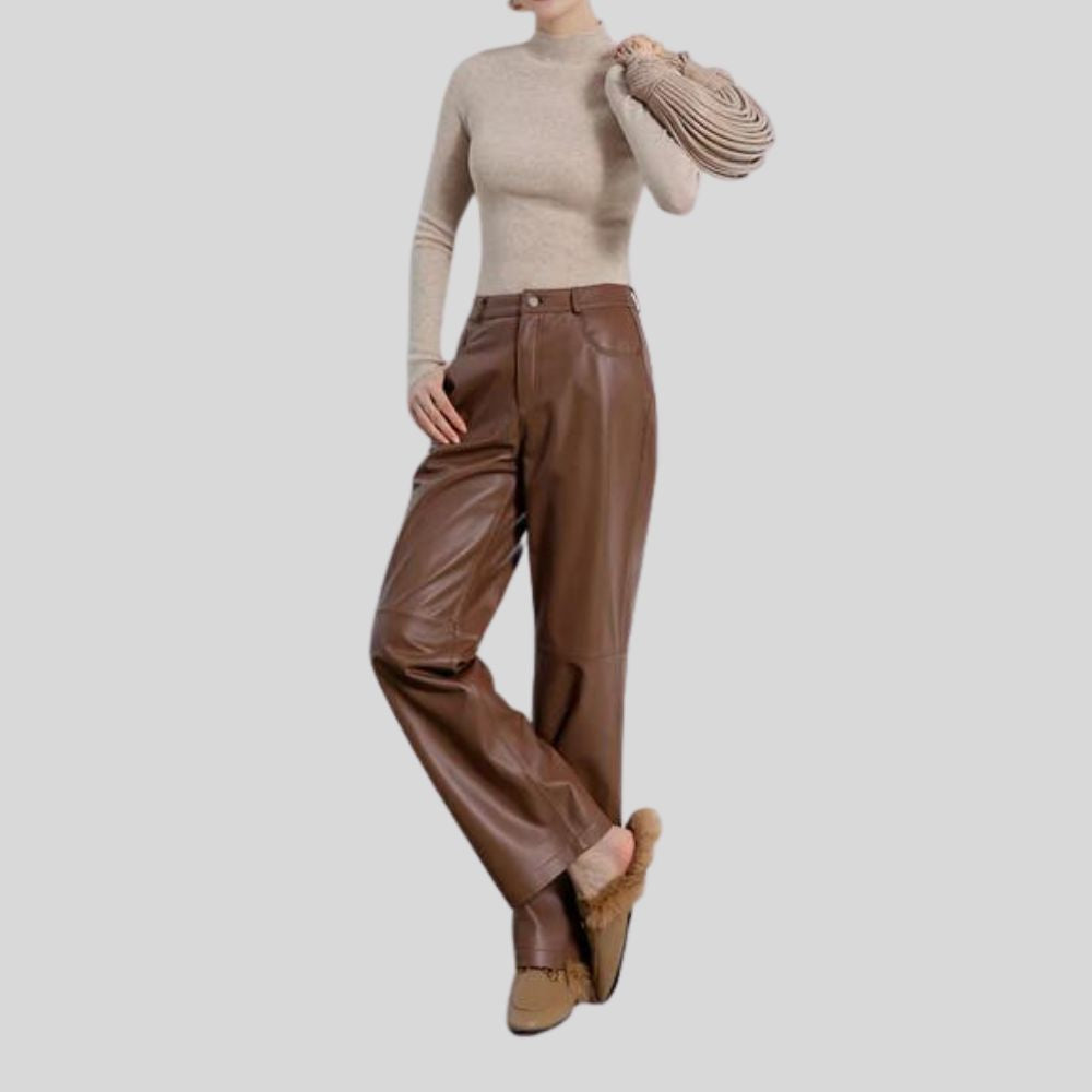 Pantalon en cuir élégant pour femme – sophistiqué et stylé