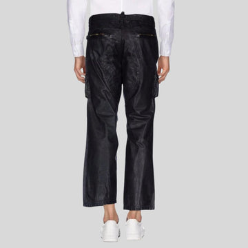 Pantalon en cuir véritable pour homme – coupe ample et tendance