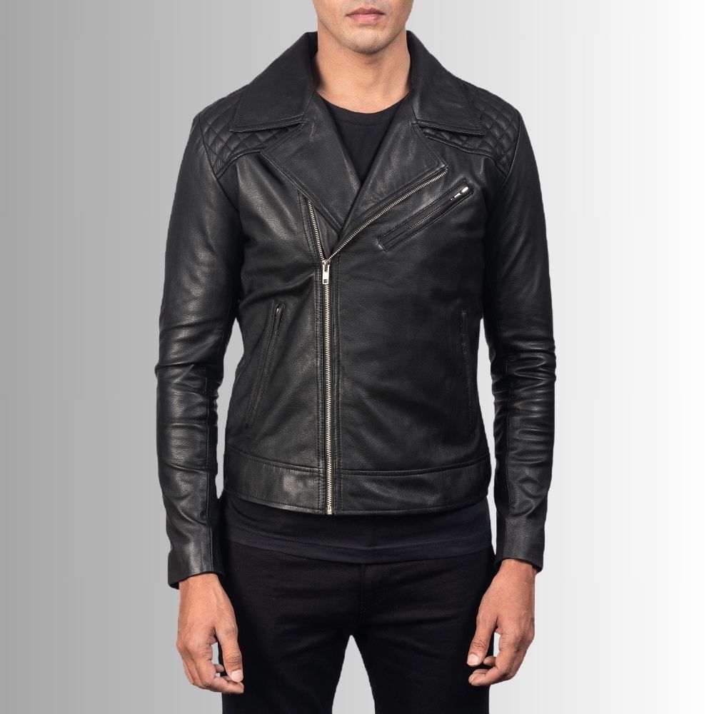 Veste de moto en cuir pour homme – Protection ultime