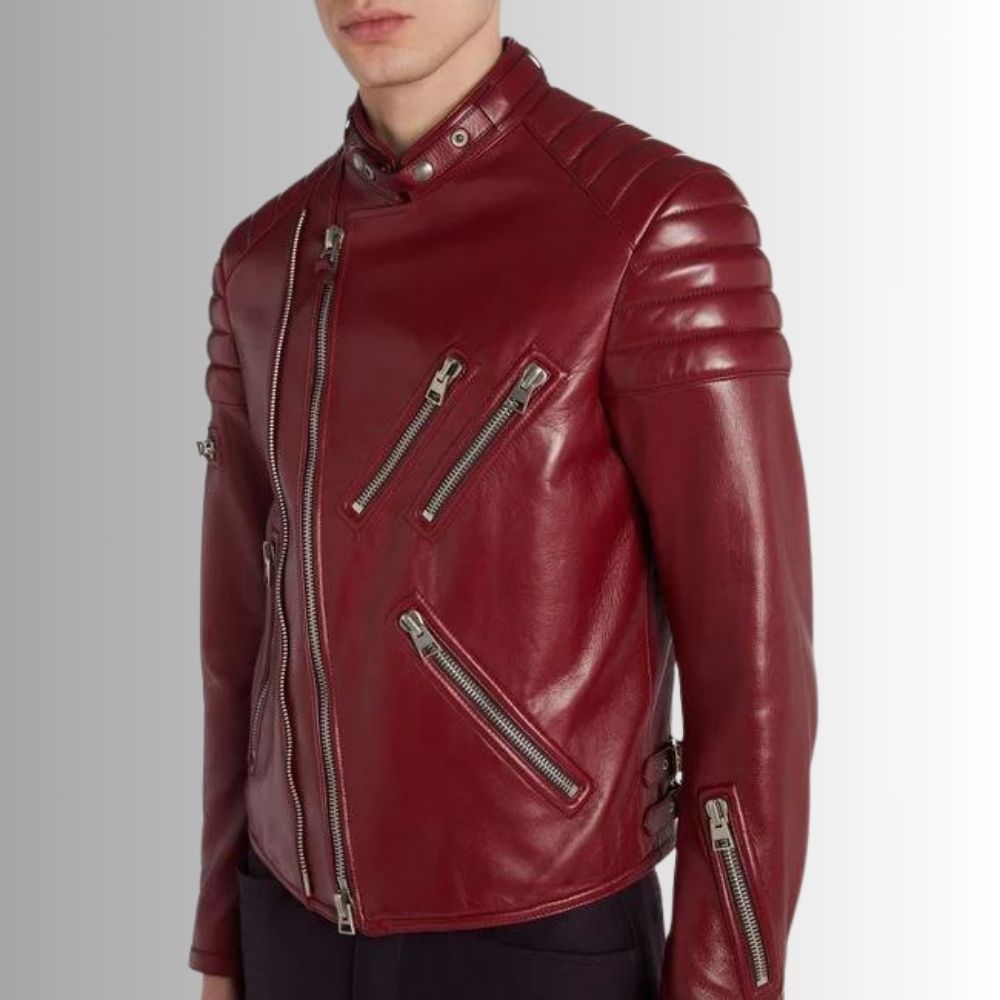 Veste de motard polyvalente en cuir pour homme – Design moderne et classique