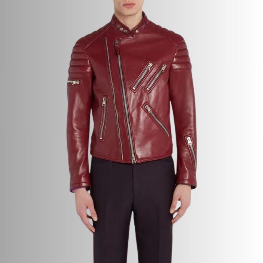 Veste de motard polyvalente en cuir pour homme – Design moderne et classique