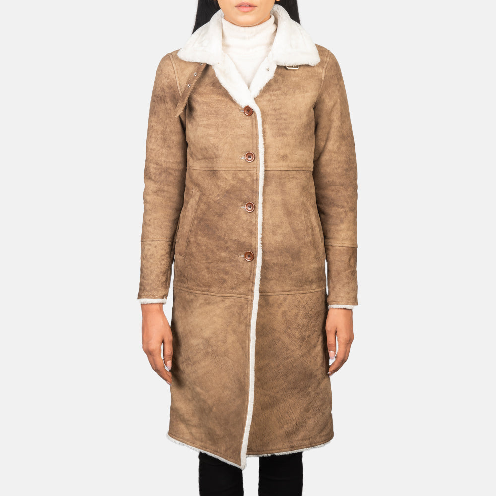 Veste en cuir et peau de mouton de qualité supérieure pour femme – Confortable et tendance