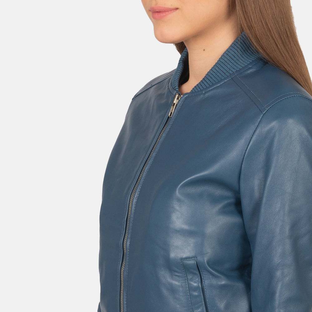 Blouson aviateur en cuir de qualité supérieure pour femme – Luxe et confort