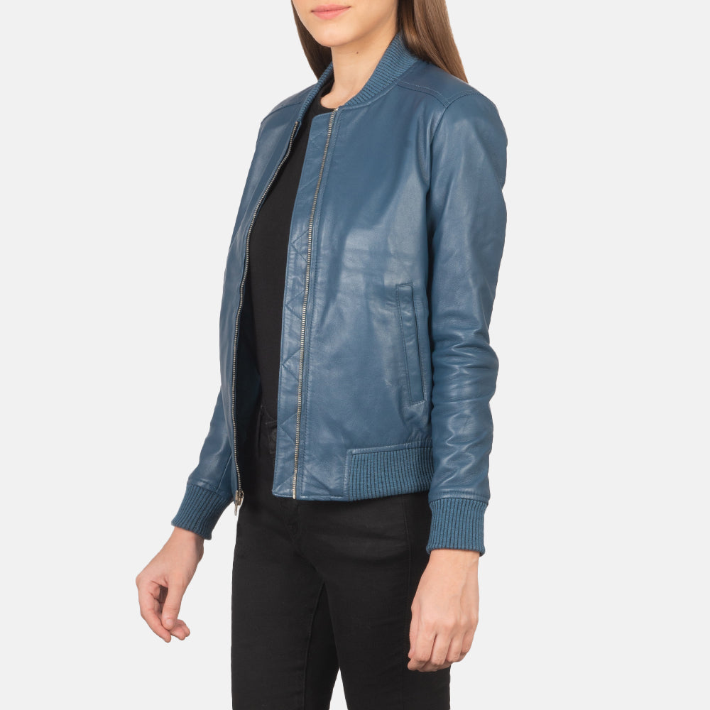 Blouson aviateur en cuir de qualité supérieure pour femme – Luxe et confort
