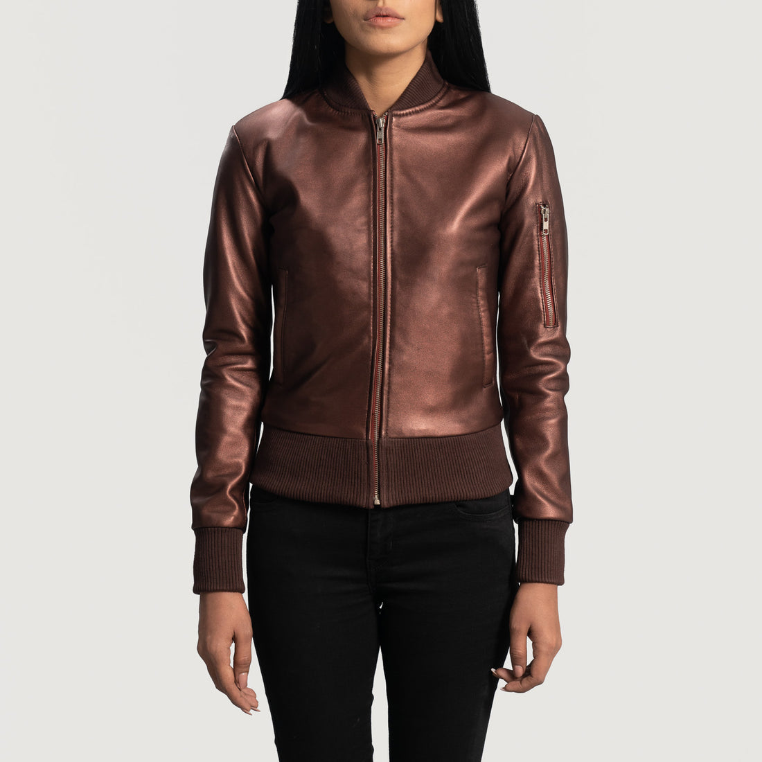 Blouson aviateur en cuir sophistiqué pour femme – Ultimate Fashion