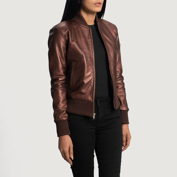 Blouson aviateur en cuir sophistiqué pour femme – Ultimate Fashion