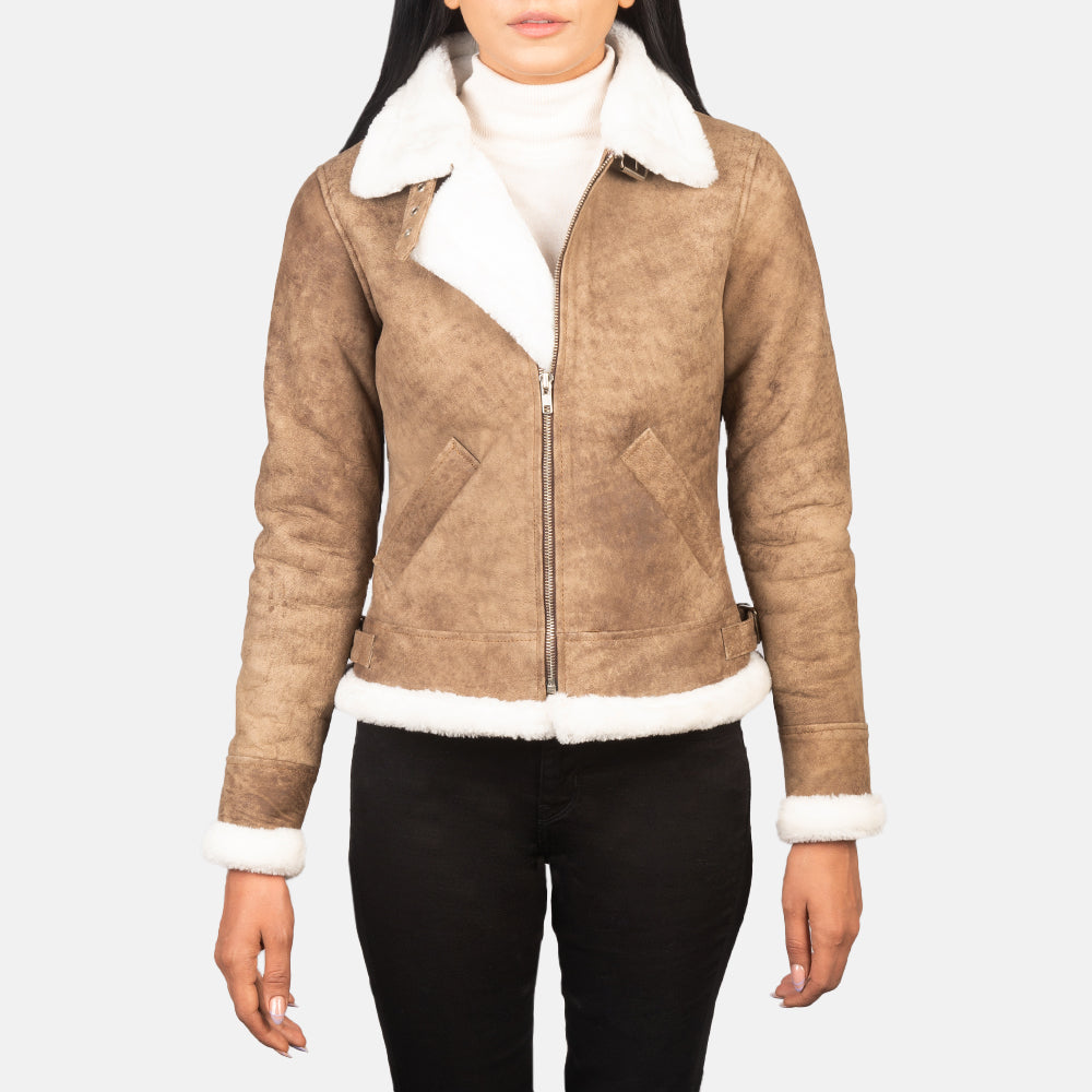 Veste Bomber en Cuir Élégante pour Femme – Casual Chic