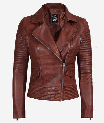 Veste de moto en cuir pour femme – Look moto classique