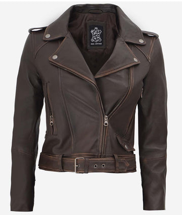 Veste de moto en cuir pour femme – Audacieuse et élégante