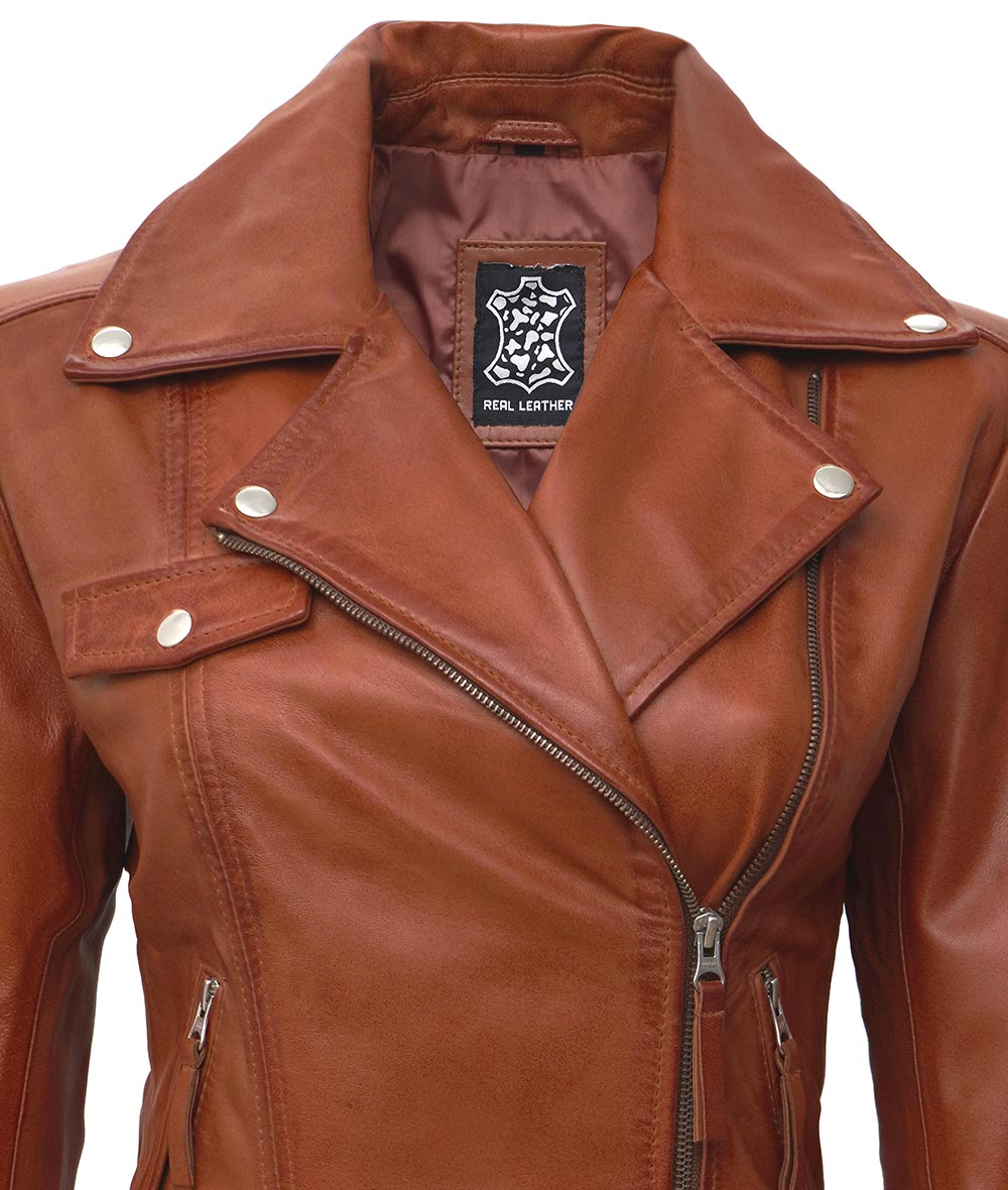 Veste motard en cuir pour femme – Design emblématique