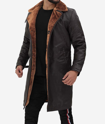 Trench-coat en cuir pour homme – audacieux et intemporel