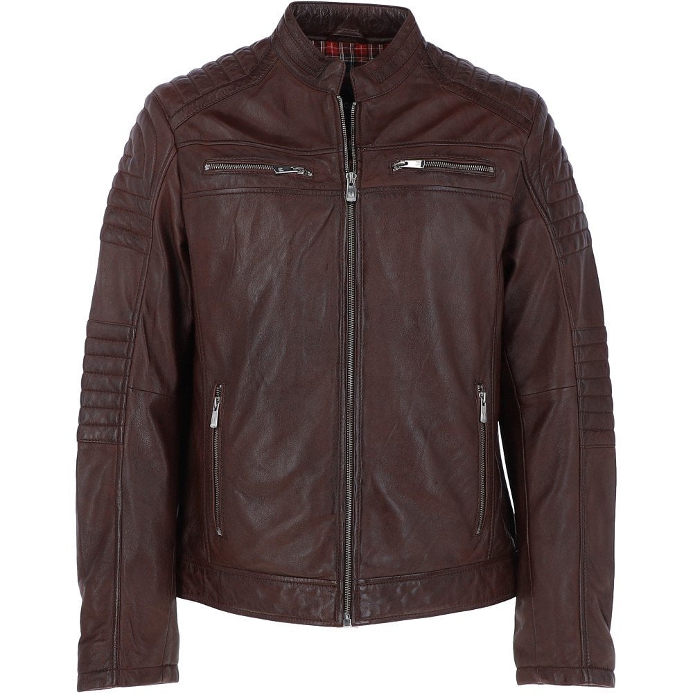 Veste de motard en cuir véritable de qualité supérieure pour homme – Modern Classic