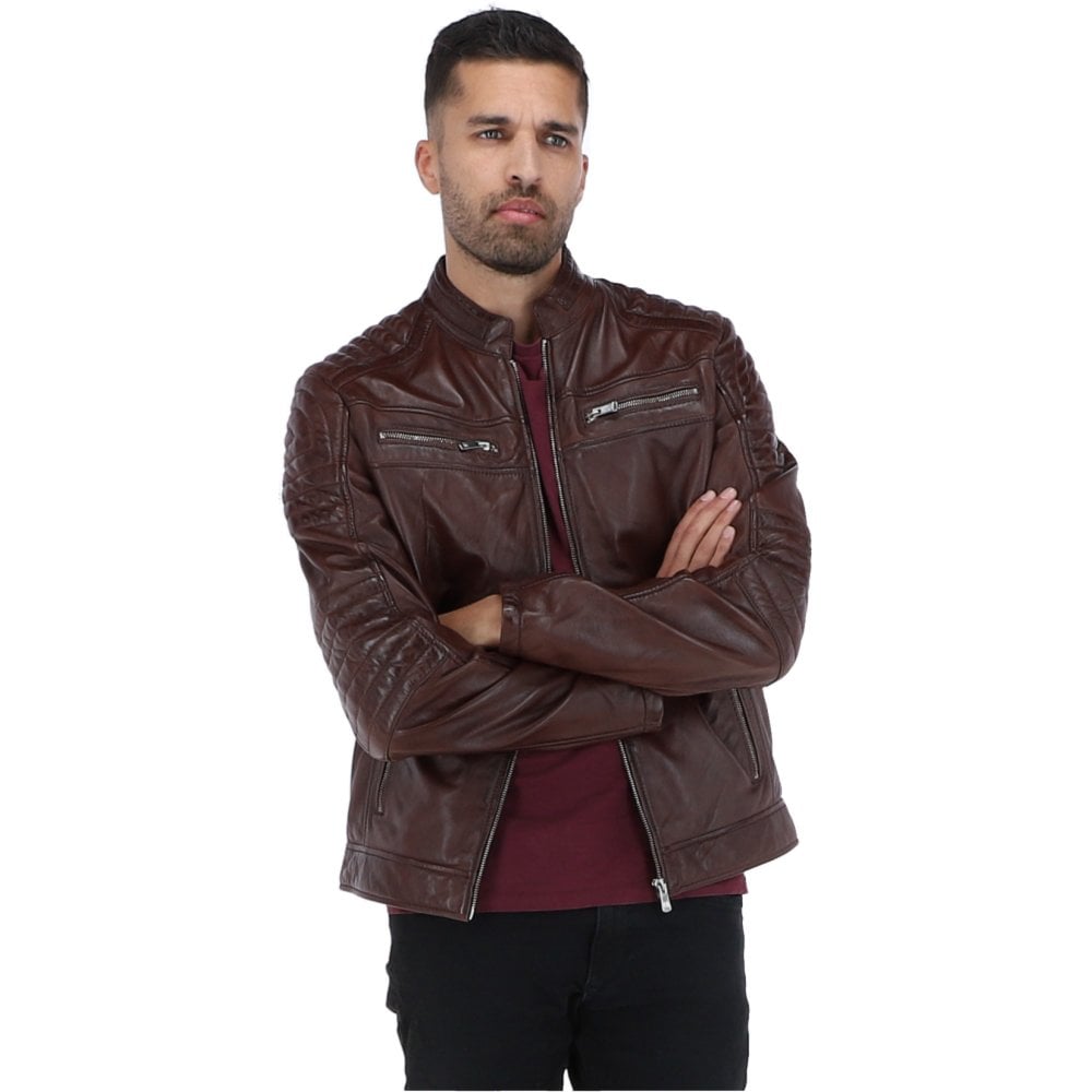 Veste de motard en cuir véritable de qualité supérieure pour homme – Modern Classic