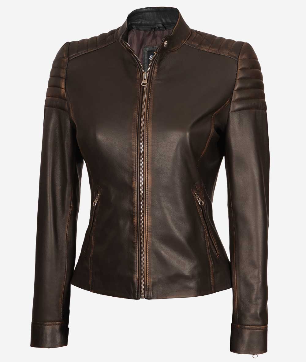 Veste de moto en cuir pour femme – Conçue pour le confort