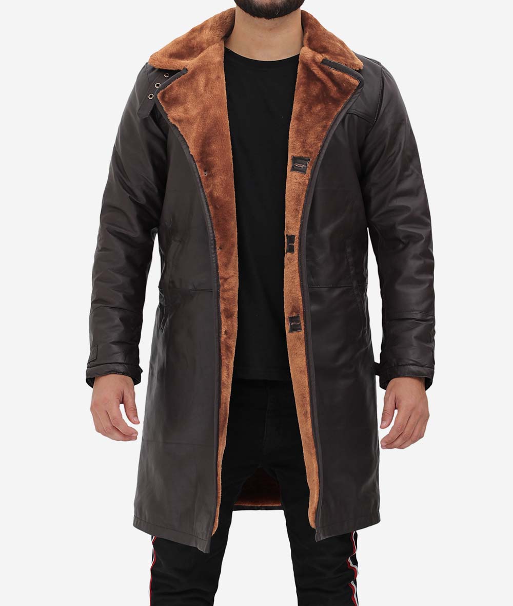 Trench-coat en cuir pour homme – audacieux et intemporel