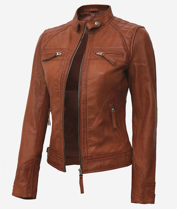 Veste de moto en cuir pour femme – Coupe parfaite