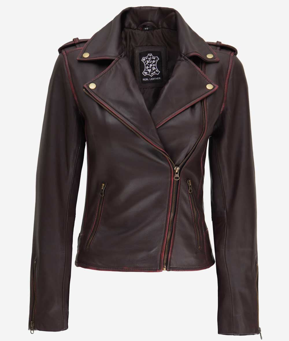 Veste de moto pour femme – Cuir de qualité supérieure, style haut de gamme