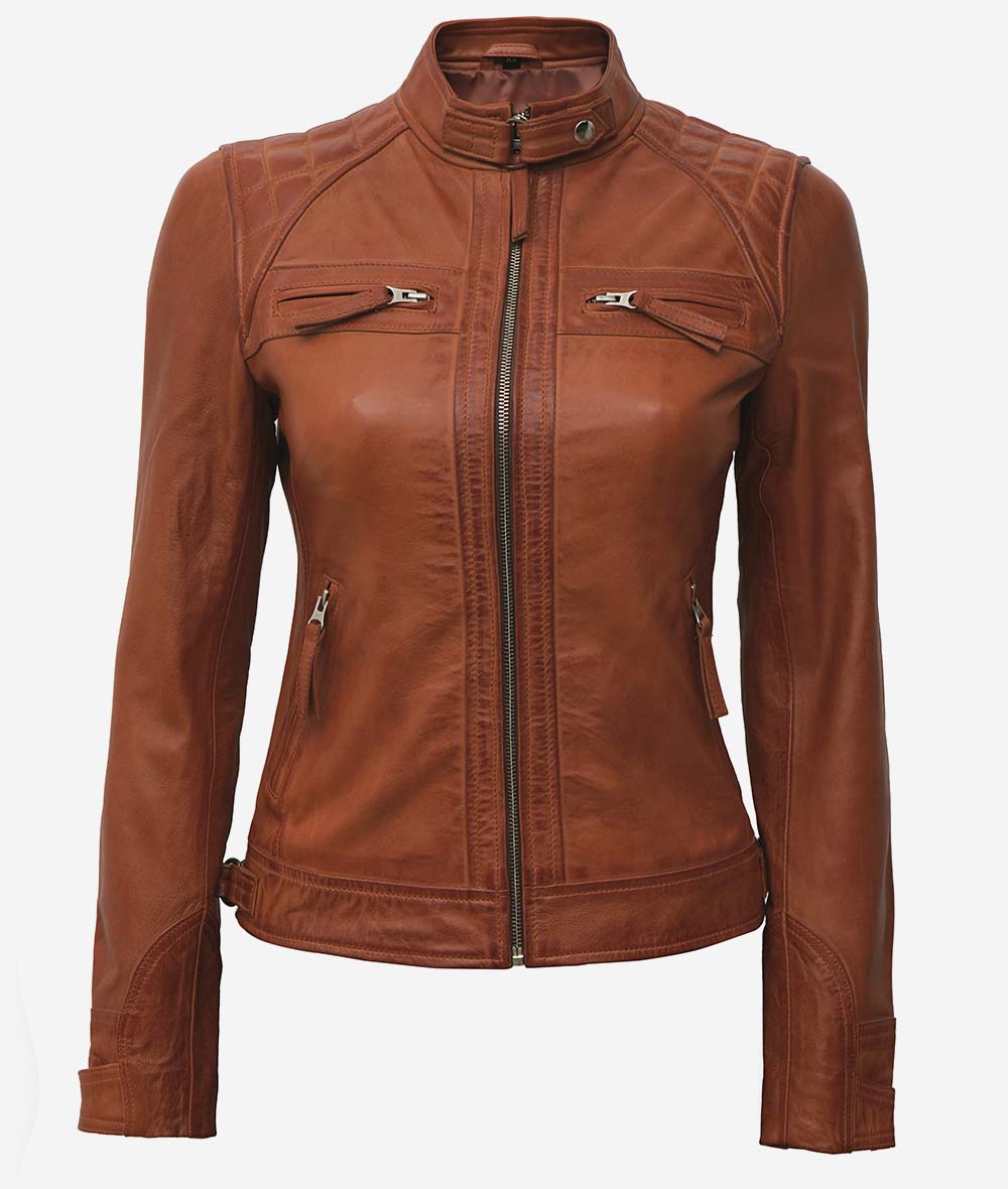 Veste de moto en cuir pour femme – Coupe parfaite