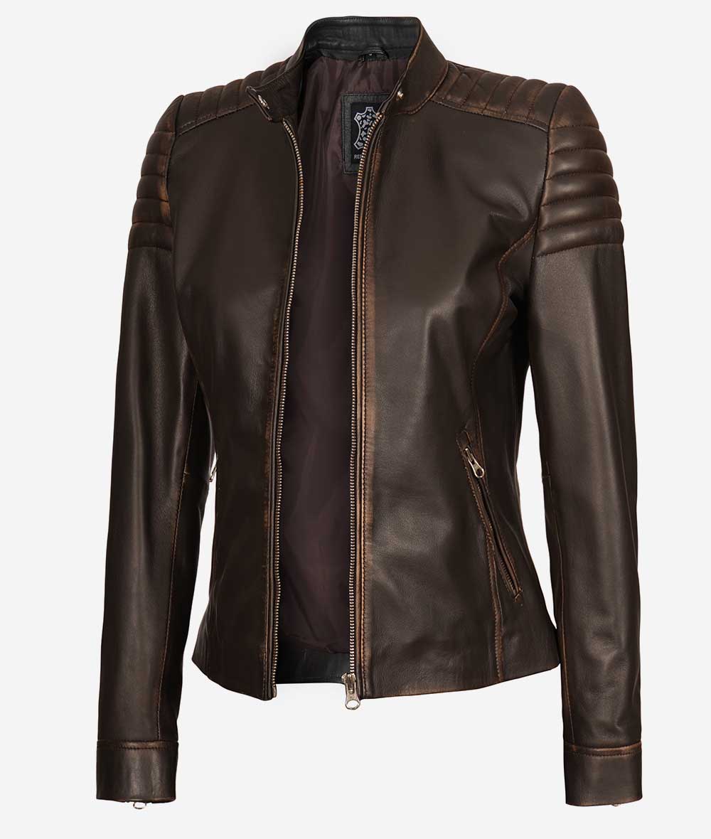 Veste de moto en cuir pour femme – Conçue pour le confort